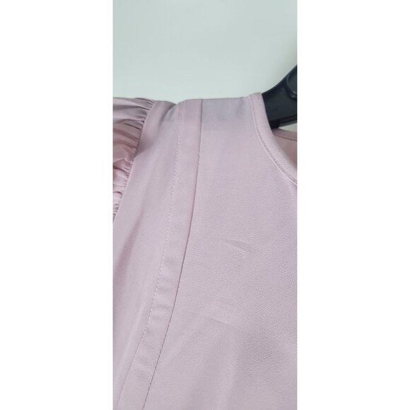 Anthropologie Chic Pink Knee Lenght Puff Sleeve Dress Size 00 NWT - Picture 5 of 16